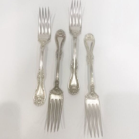 Wm A. Rogers Hanover Design Vintage 1901 Silverplate Forks Set Of 4 Collectible - Picture 1 of 4